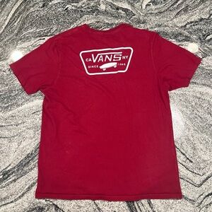Vans Custom Fit Tee Red Skater Short Sleeve Crewneck T-Shirt Mens XL